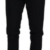 Dolce & Gabbana Black Wool Chino Dress Formal Pants