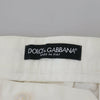 Dolce &amp; Gabbana – Enge Chinohose aus weißer Baumwolle