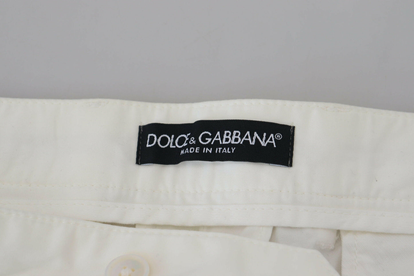 Dolce &amp; Gabbana – Enge Chinohose aus weißer Baumwolle