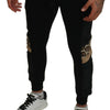 Pantalon de jogging noir élégant Dolce &amp; Gabbana pour l'homme moderne
