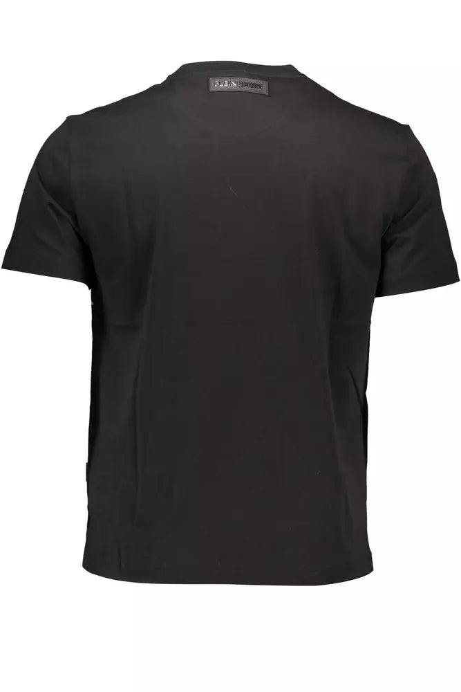 Schwarzes Baumwoll-T-Shirt von Plein Sport
