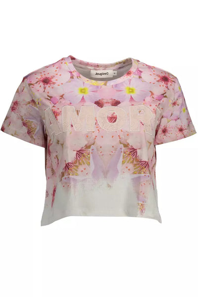 Desigual Pinke Baumwoll-Tops &amp; T-Shirts