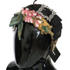 Dolce & Gabbana Multicolor Tiara Floral Crystal Bow Diadem Headband