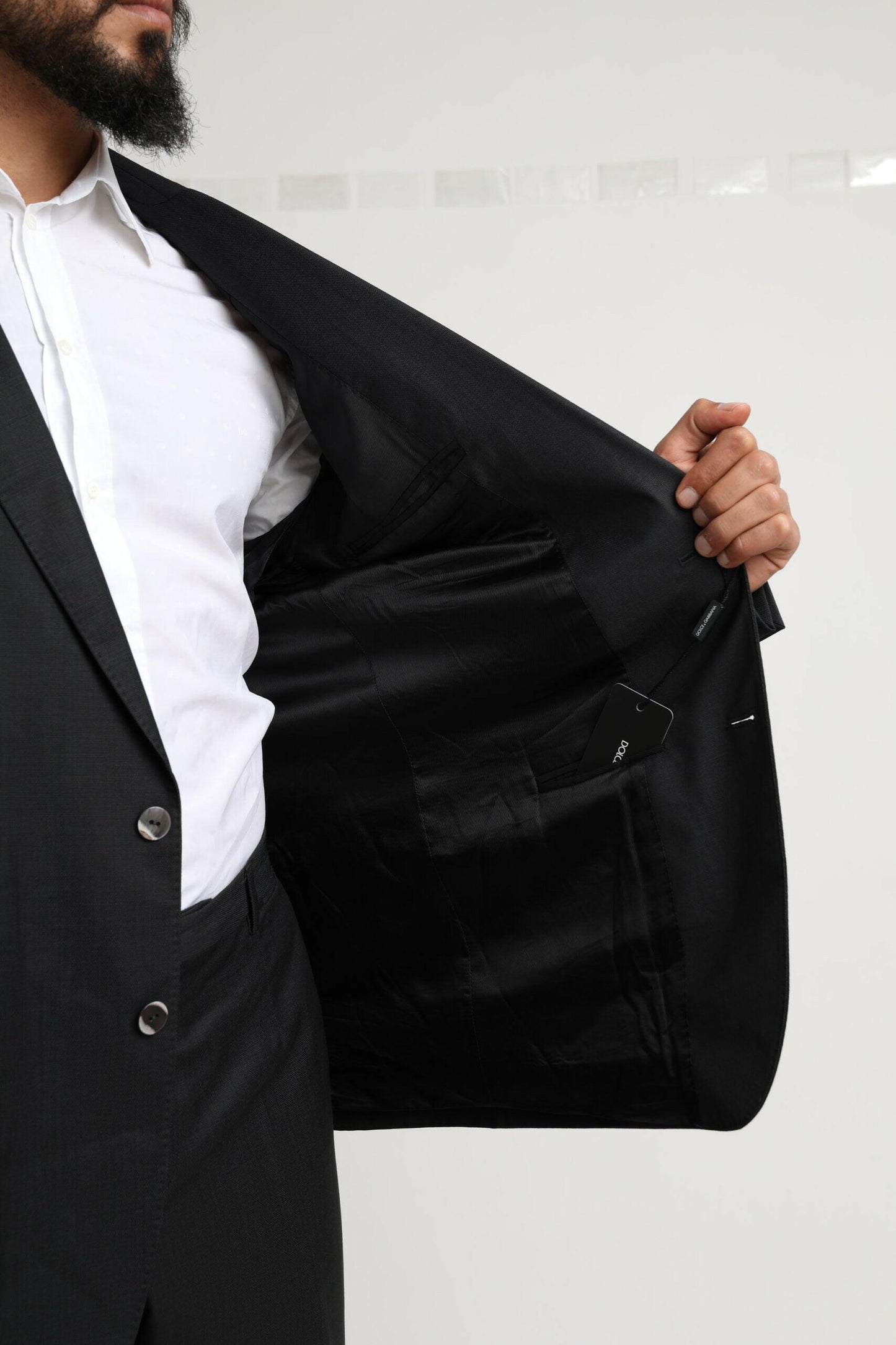 Dolce &amp; Gabbana – Schwarzer, einreihiger, zweiteiliger MARTINI-Anzug