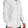 Dolce & Gabbana White MARTINI Cotton Stripe Dress Formal Shirt