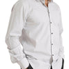 Dolce & Gabbana White MARTINI Cotton Stripe Dress Formal Shirt