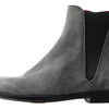 Dolce &amp; Gabbana Grau Leder Herren Stiefeletten Schuhe