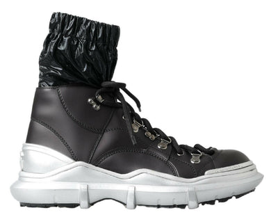 Dolce &amp; Gabbana – Galileo – Hohe Sneakers aus Nylon in Schwarz