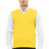 Gilet homme en viscose jaune Alpha Studio