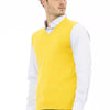 Gilet homme en viscose jaune Alpha Studio