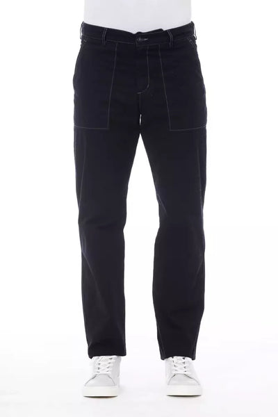 Pantalon homme en coton bleu Alpha Studio