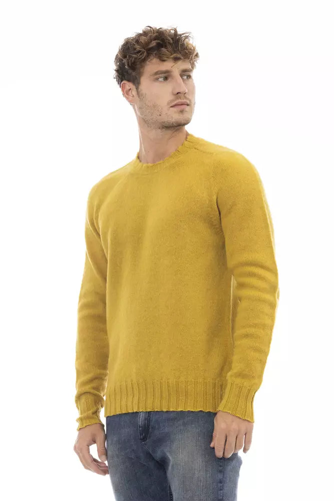 Alpha Studio Gelber Wollpullover