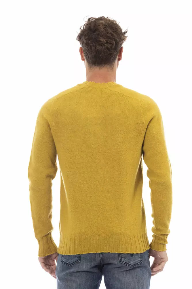 Alpha Studio Gelber Wollpullover