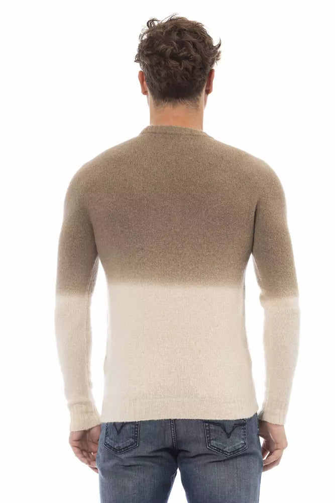 Pull homme en alpaga beige Alpha Studio