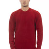 Pull en laine rouge pour homme Alpha Studio