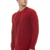 Pull en laine rouge pour homme Alpha Studio