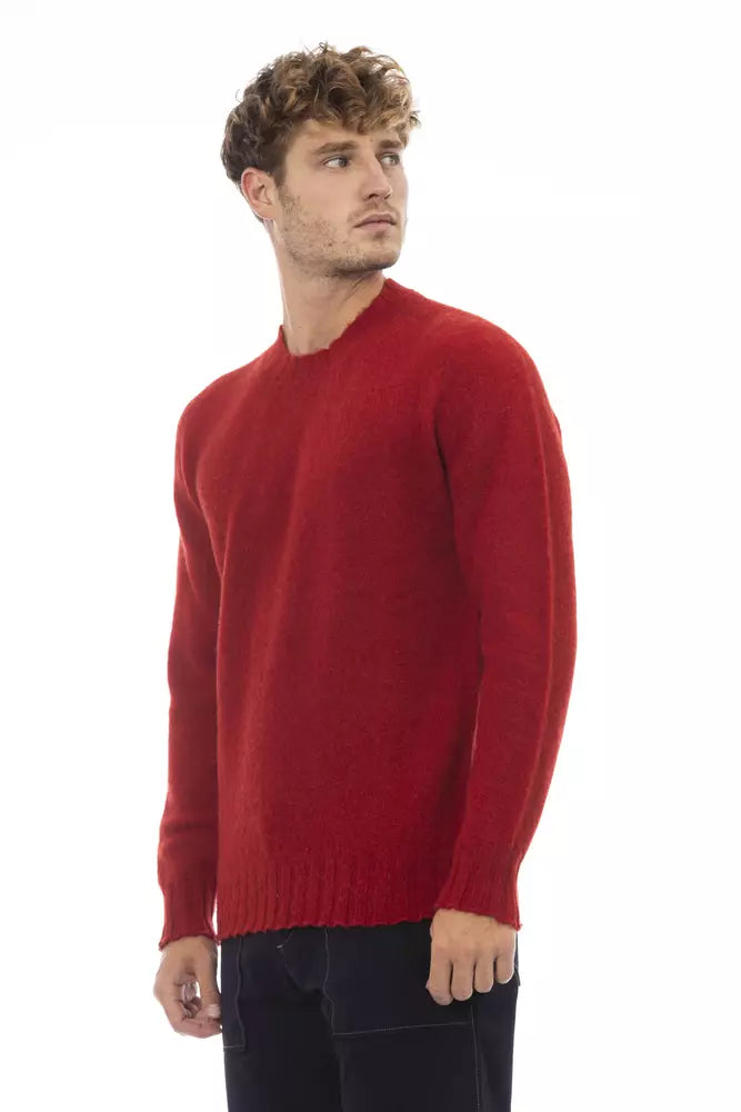 Pull en laine rouge pour homme Alpha Studio