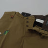 Dolce & Gabbana Beige Cotton Stretch Floral Chinos Pants