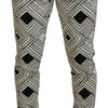 Dolce &amp; Gabbana Schwarz-Weiße Baumwollhose Sporthose