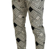 Dolce &amp; Gabbana Schwarz-Weiße Baumwollhose Sporthose