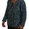 Dolce &amp; Gabbana Blue Button Cardigan Fatto A Mano Pullover