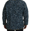 Dolce &amp; Gabbana Blue Button Cardigan Fatto A Mano Pullover