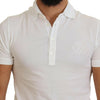 Dolce & Gabbana White Cotton Logo Short Sleeve Polo T-shirt