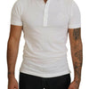 Dolce & Gabbana White Cotton Logo Short Sleeve Polo T-shirt