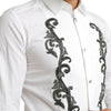 Dolce & Gabbana White Tuxedo Slim Fit Baroque Shirt