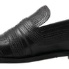 Dolce &amp; Gabbana – Slipper-Loafer aus schwarzem Leder mit Nähten