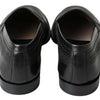 Dolce &amp; Gabbana – Slipper-Loafer aus schwarzem Leder mit Nähten