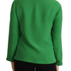 Armani Green Silk Long Sleeves Round Neck Sweater