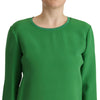 Armani Green Silk Long Sleeves Round Neck Sweater