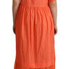 Twinset Coral Cotton Blend Short Sleeves Maxi Shift Dress