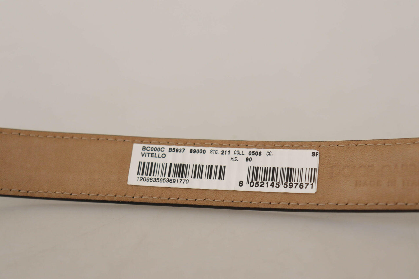 Dolce &amp; Gabbana – Schwarzer Gürtel aus Kalbsleder mit Logogravur und Metallschnalle