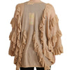 Cardigan ouvert à manches longues beige Aniye By Chic