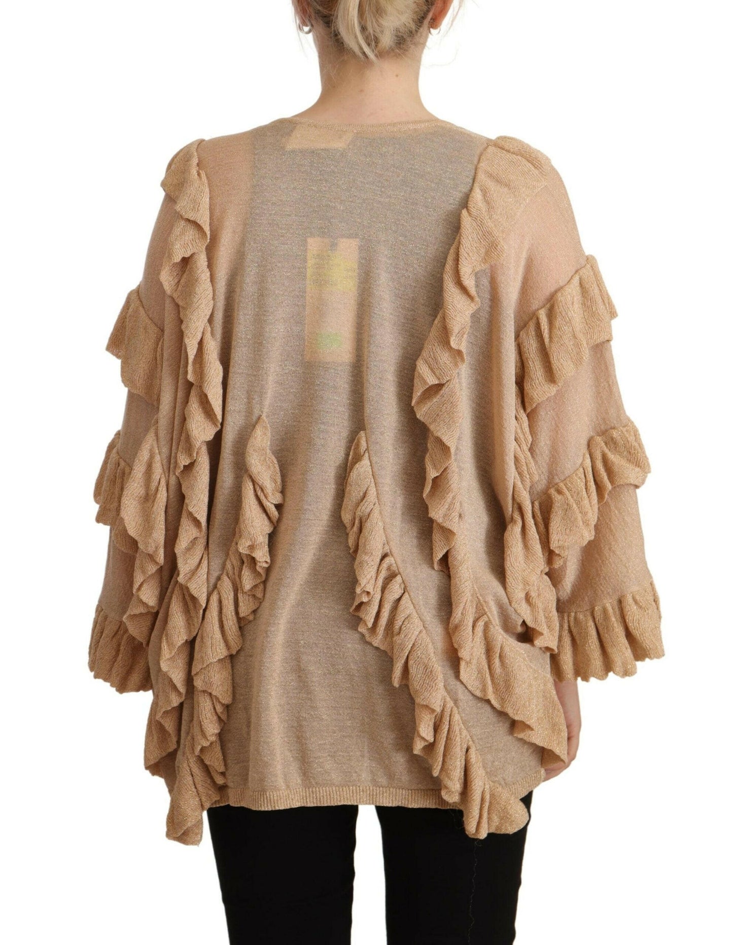 Cardigan ouvert à manches longues beige Aniye By Chic