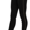 Costume National Black Embellished Mid Waist Skinny Denim Jeans