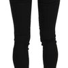 Costume National Black Embellished Mid Waist Skinny Denim Jeans