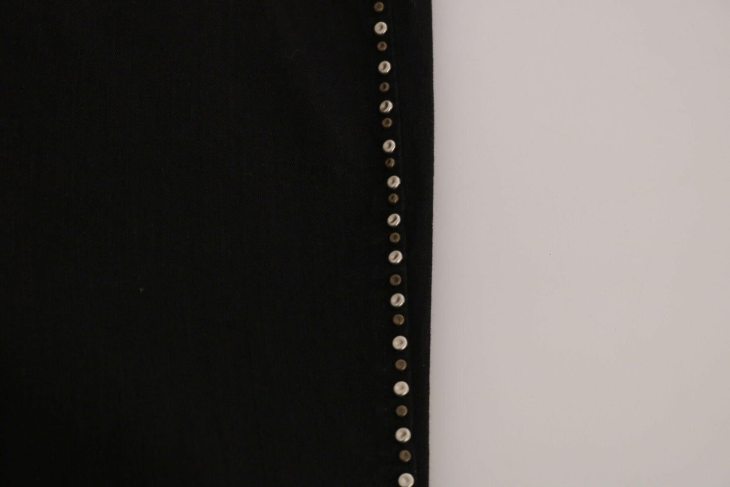 Costume National Black Embellished Mid Waist Skinny Denim Jeans