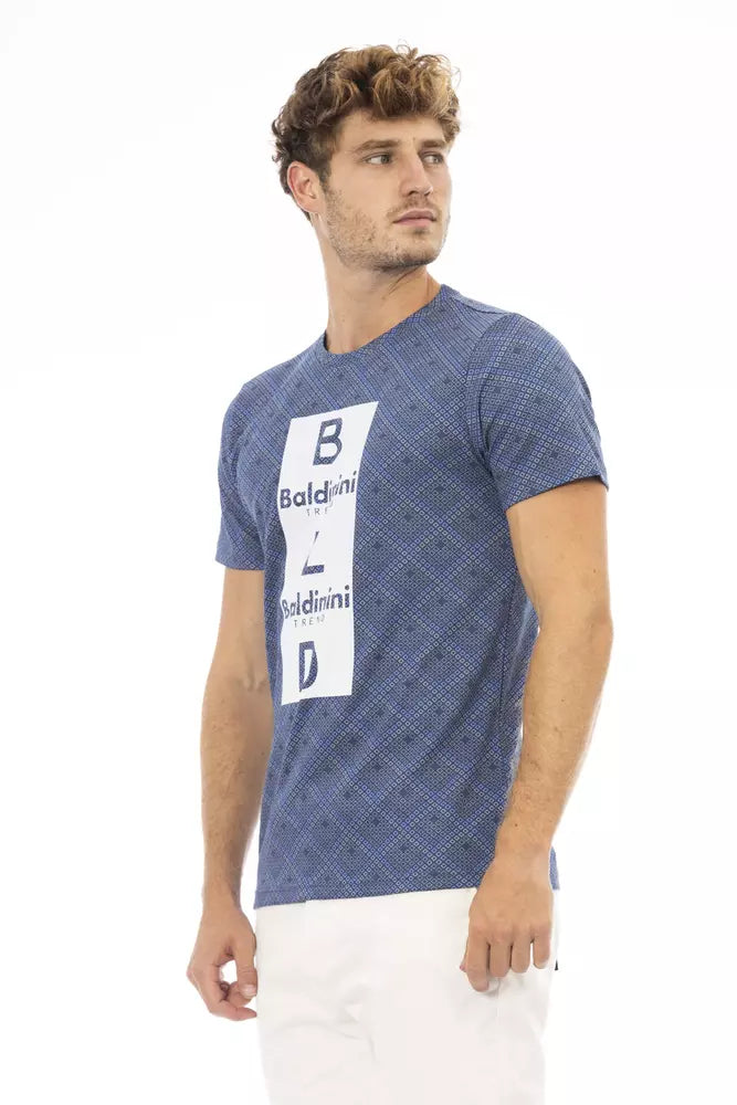 T-shirt homme en coton bleu tendance Baldinini