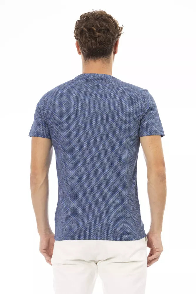 T-shirt homme en coton bleu tendance Baldinini