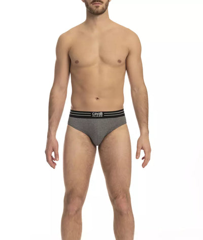 Slip Cavalli Class en coton gris pour homme