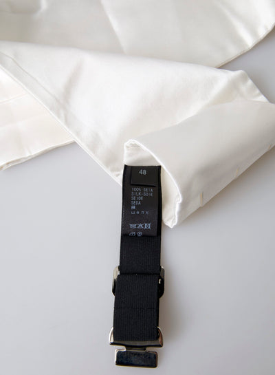 Dolce &amp; Gabbana Weißer Herren-Kummerbund aus breiter Seide