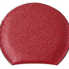 Dolce & Gabbana Red Calfskin Leather Round Hand Mirror Holder
