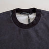 Dolce & Gabbana Dark Gray Cotton Crew Neck Pullover Sweater
