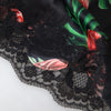 Dolce & Gabbana Black Anthurium Print Silk Camisole Top Underwear