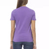 T-shirt femme en coton violet tendance Baldinini