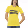 T-shirt femme en coton jaune tendance Baldinini