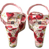 Dolce & Gabbana Multicolor floral print Wedges Floral Ankle Strap Sandals